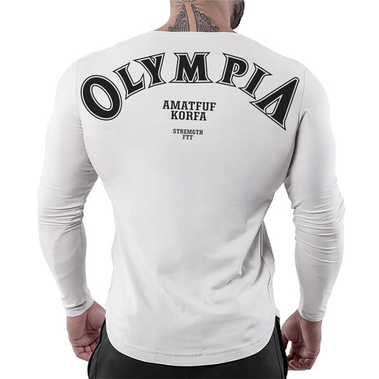 Wholesale M-3XL Men Fashion Round Neck Letter Print Long Sleeve T-Shirt