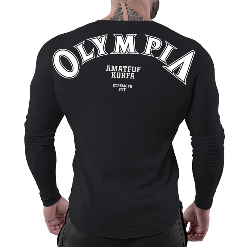 Wholesale M-3XL Men Fashion Round Neck Letter Print Long Sleeve T-Shirt