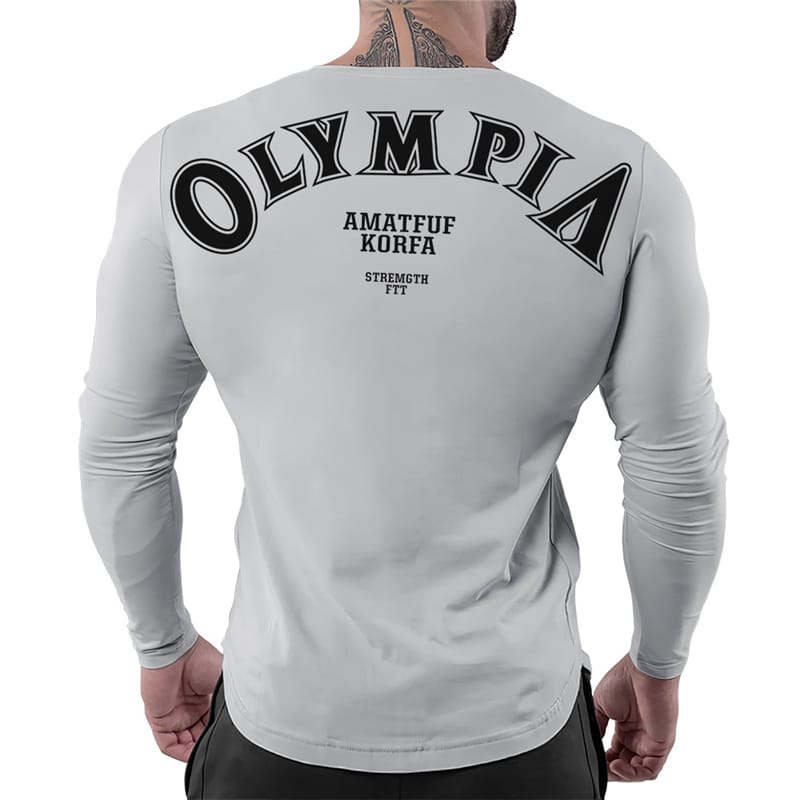 Wholesale M-3XL Men Fashion Round Neck Letter Print Long Sleeve T-Shirt