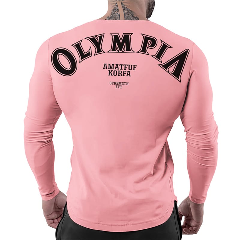 Wholesale M-3XL Men Fashion Round Neck Letter Print Long Sleeve T-Shirt