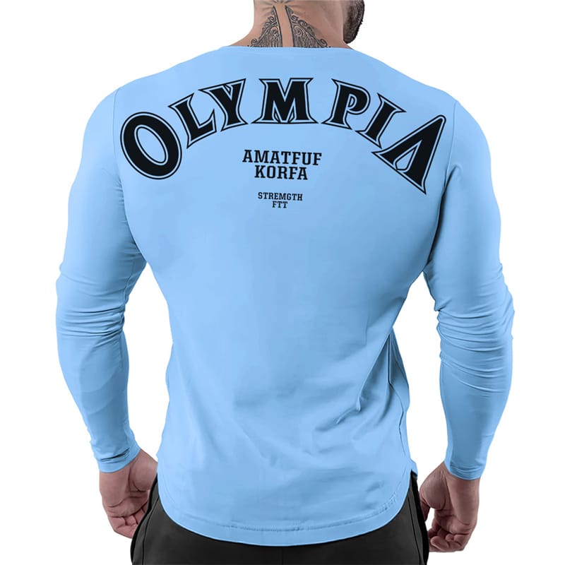 Wholesale M-3XL Men Fashion Round Neck Letter Print Long Sleeve T-Shirt