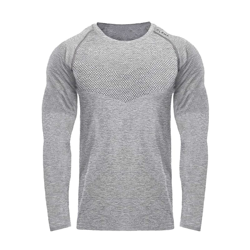 Wholesale M-2XL Men Fashion Solid Color Round Neck Long Sleeve T-Shirt