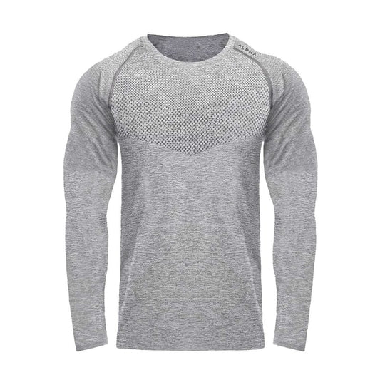 Wholesale M-2XL Men Fashion Solid Color Round Neck Long Sleeve T-Shirt