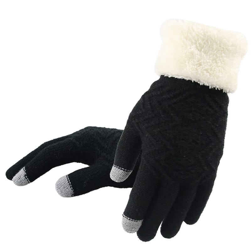 Wholesale Simple Knitted Embroidery Touch Screen Gloves