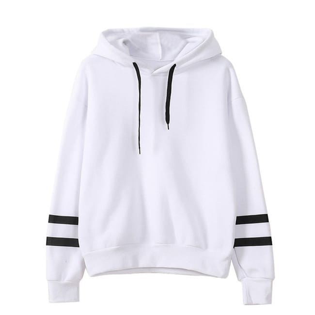 Wholesale S-5XL Fashion Color Matching Stripe Long Sleeves Hoodie