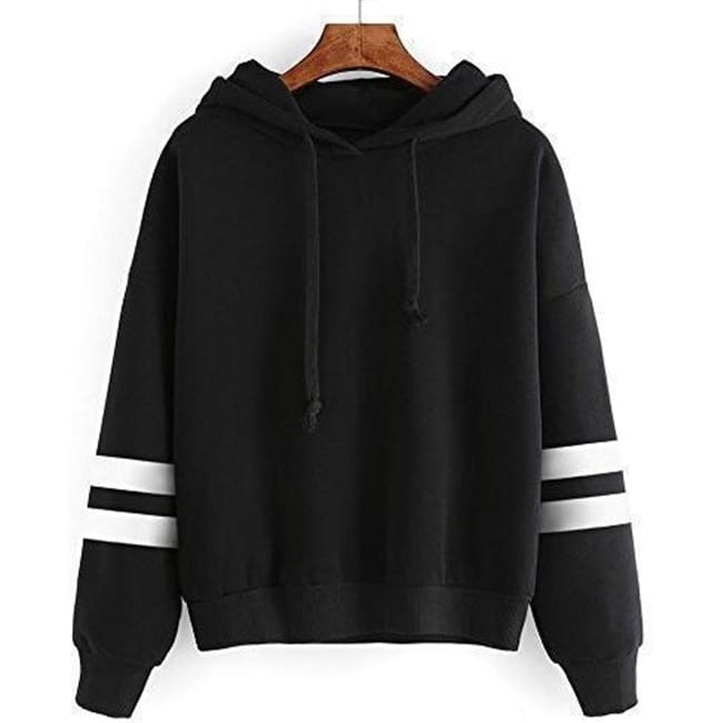 Wholesale S-5XL Fashion Color Matching Stripe Long Sleeves Hoodie