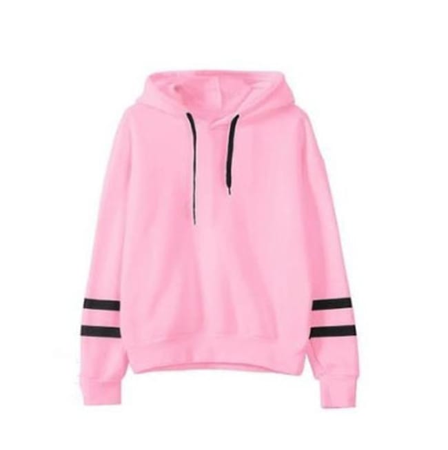 Wholesale S-5XL Fashion Color Matching Stripe Long Sleeves Hoodie