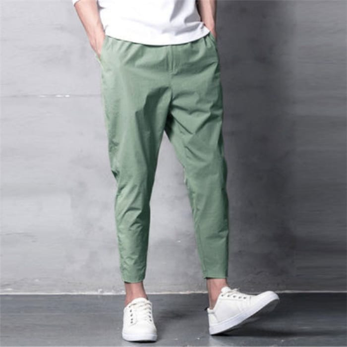 Wholesale Size:S-3XL Men Fashion Solid Color Drawstring Waist Casual Pants