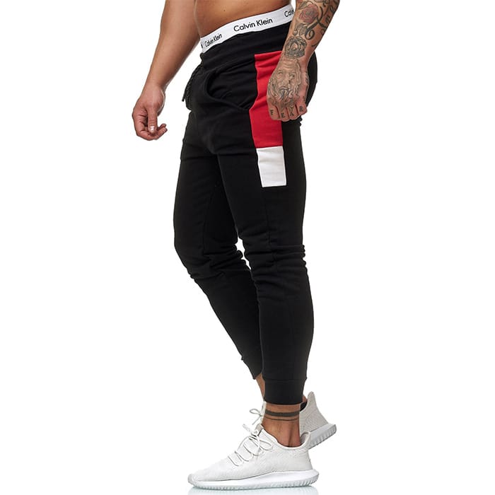 Wholesale M-3XL Men Fashion Color Blocking Drawstring Waist Sweatpants