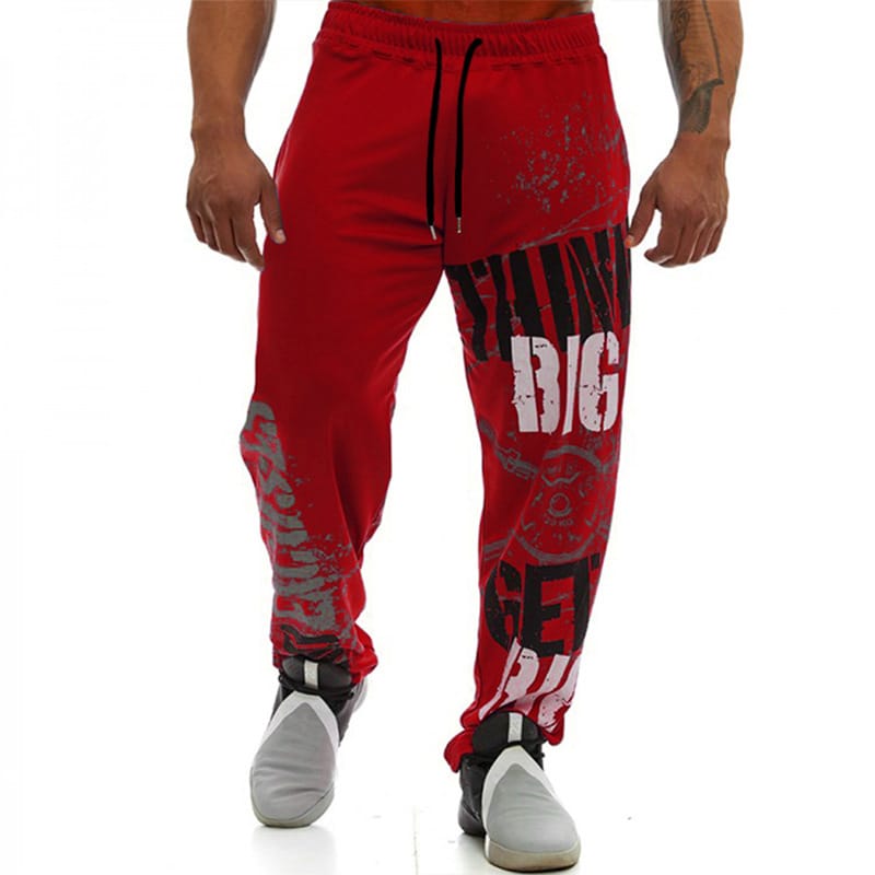 Wholesale M-3XL Men Fashion Letter Printed Drawstring Waist Pants