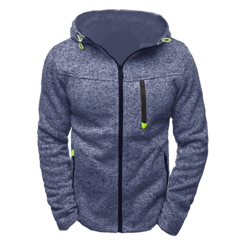 Wholesale S-4XL Men Casual Zipper Long Sleeve Hoodie