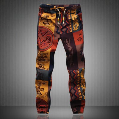 Wholesale M-5XL Men Fashion Floral Print Joggers Casual Pants