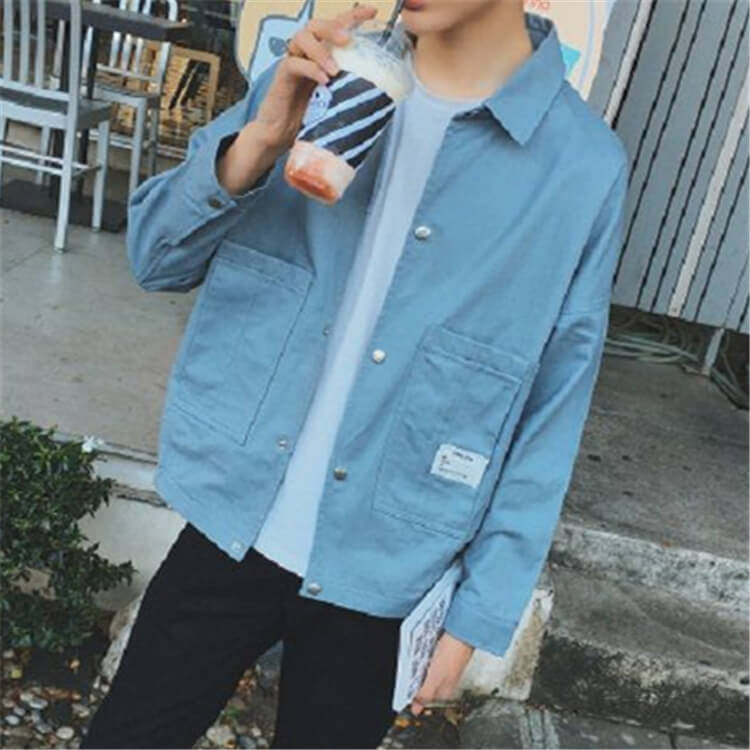 Wholesale S-3XL Men Fashion Multiple Pockets Single-breasted Jackets