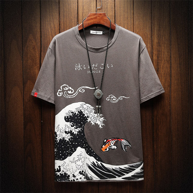 Wholesale M-5XL Men Fashion Graphic Printed Round Neck T-shirt