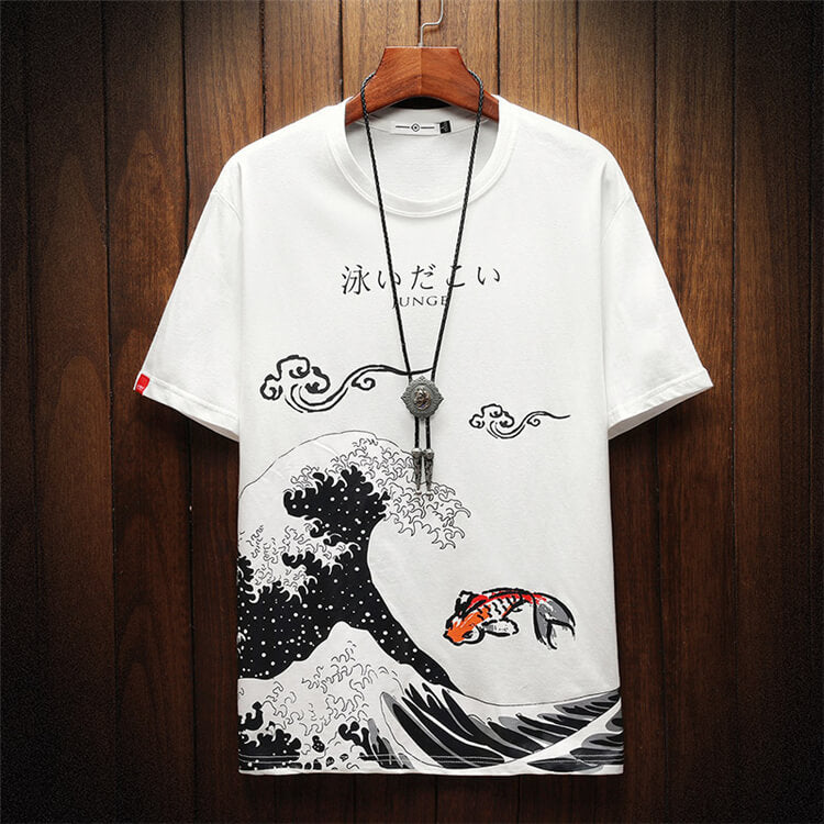 Wholesale M-5XL Men Fashion Graphic Printed Round Neck T-shirt