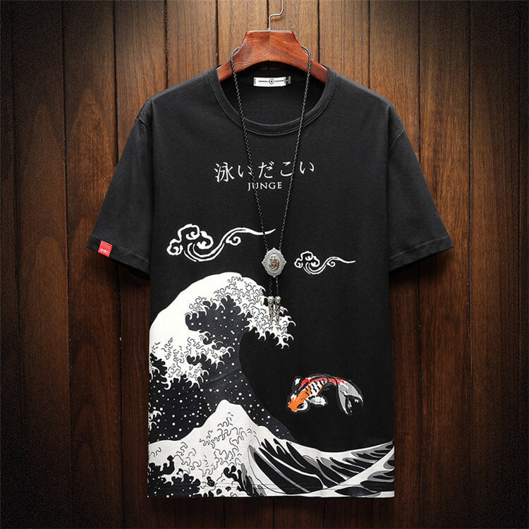 Wholesale M-5XL Men Fashion Graphic Printed Round Neck T-shirt