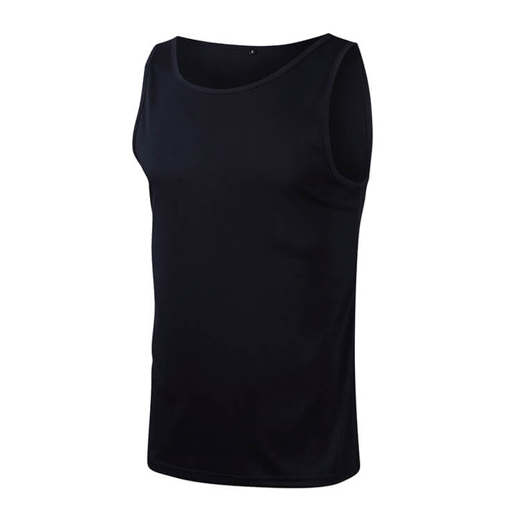 Wholesale S-2XL Men Fashion Solid Color Round Neck Tank