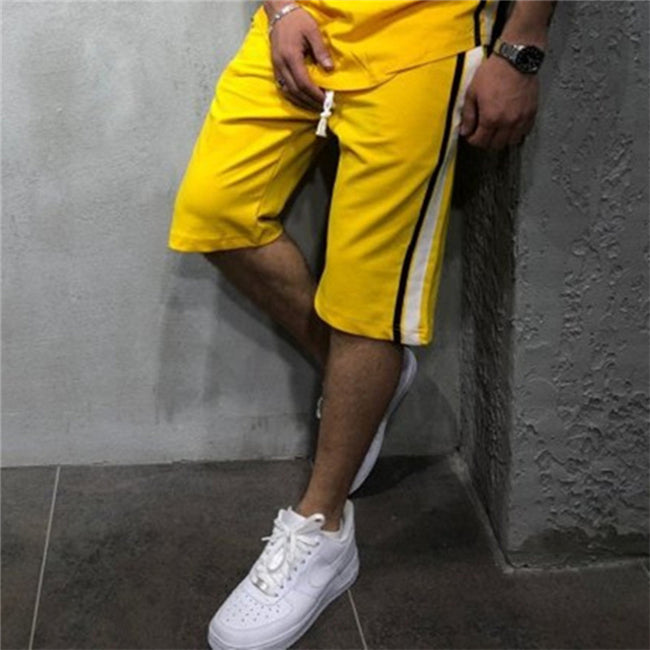 Wholesale M-3XL Men Fashion Color Blocking Patchwork Jogging Sweatpants