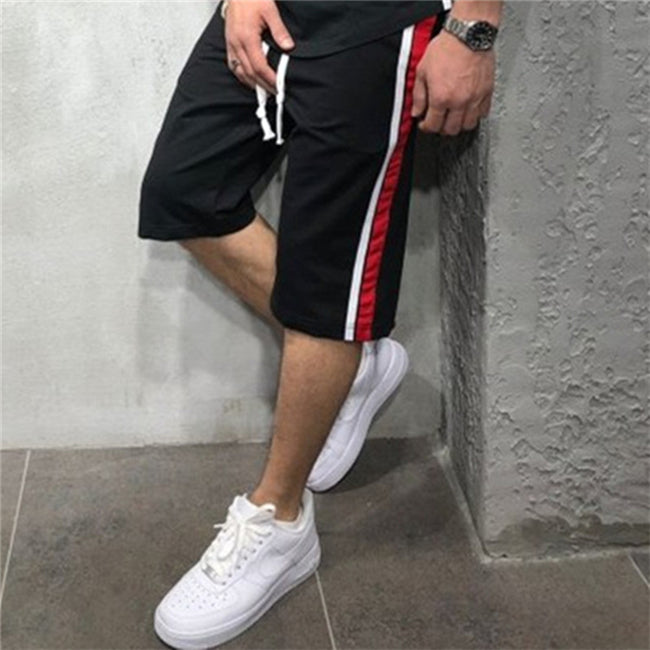 Wholesale M-3XL Men Fashion Color Blocking Patchwork Jogging Sweatpants