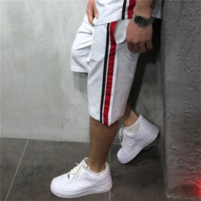 Wholesale M-3XL Men Fashion Color Blocking Patchwork Jogging Sweatpants