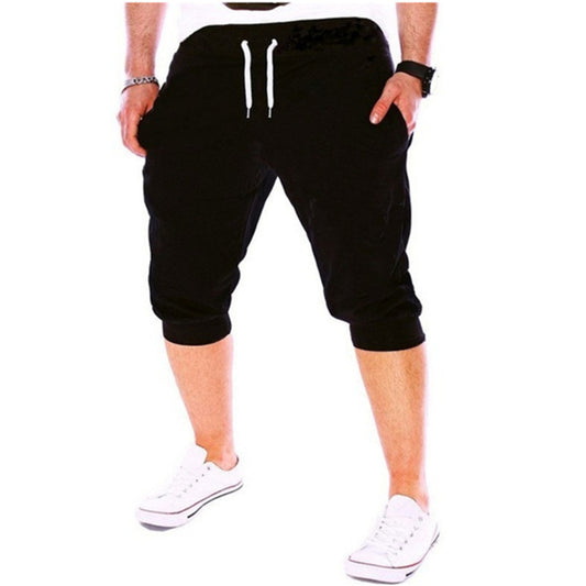 Wholesale M-3XL Men Simple Solid Color Drawstring Waist Jogging Sweatpants