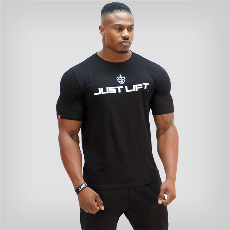 Wholesale M-2XL Men Fashion Letter Printed Round Neck Breathable Sport T-shirt