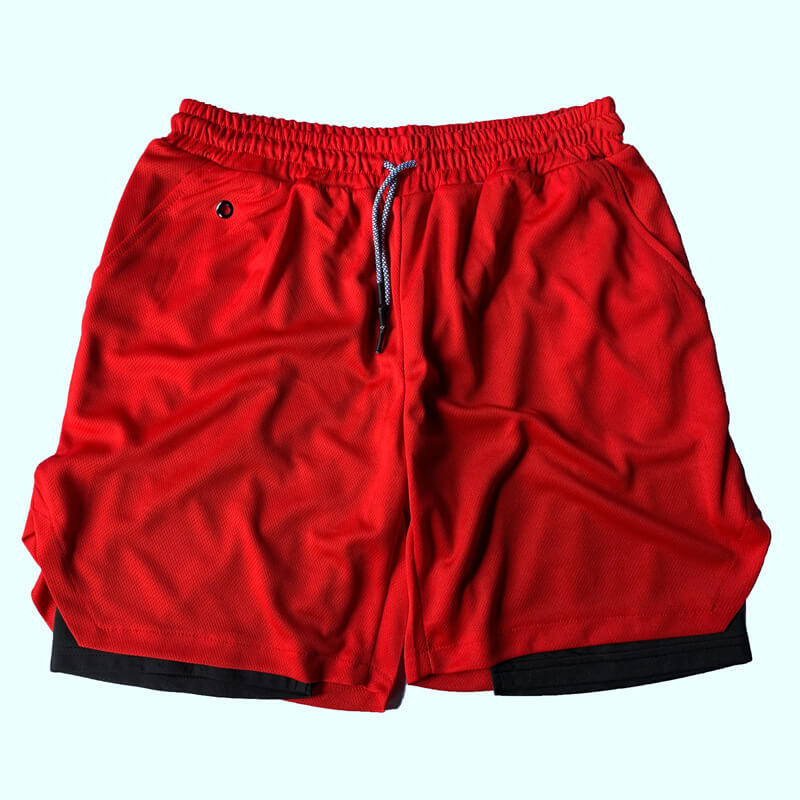 Wholesale M-3XL Men Fashion Contrast Double-layer Breathable Shorts