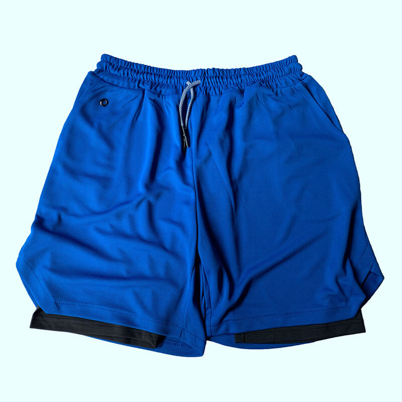 Wholesale M-3XL Men Fashion Contrast Double-layer Breathable Shorts