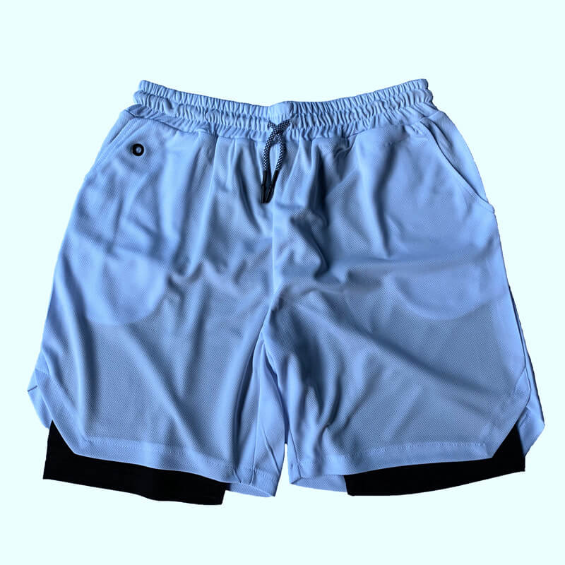 Wholesale M-3XL Men Fashion Contrast Double-layer Breathable Shorts