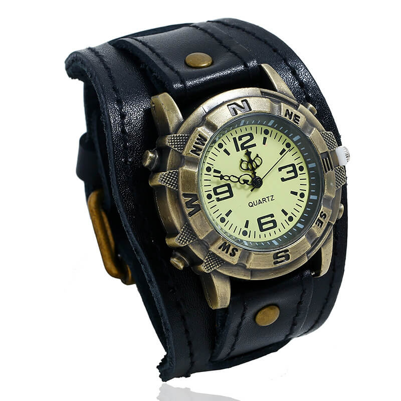 Wholesale Men Retro PU Band Watch