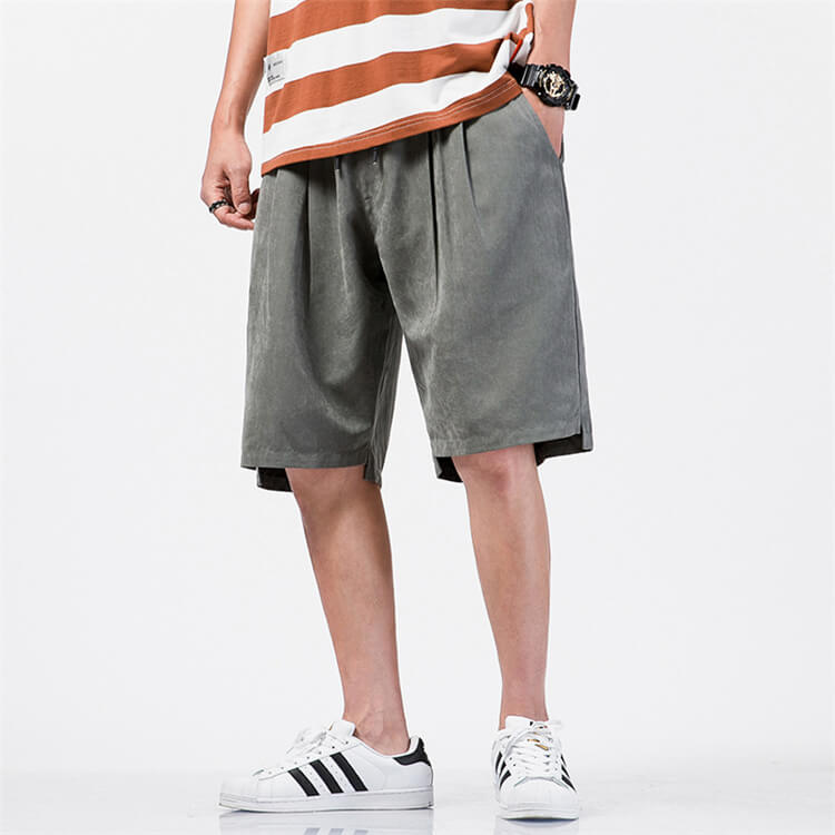 Wholesale M-5XL Men Fashion Solid Color Loose Beach Shorts