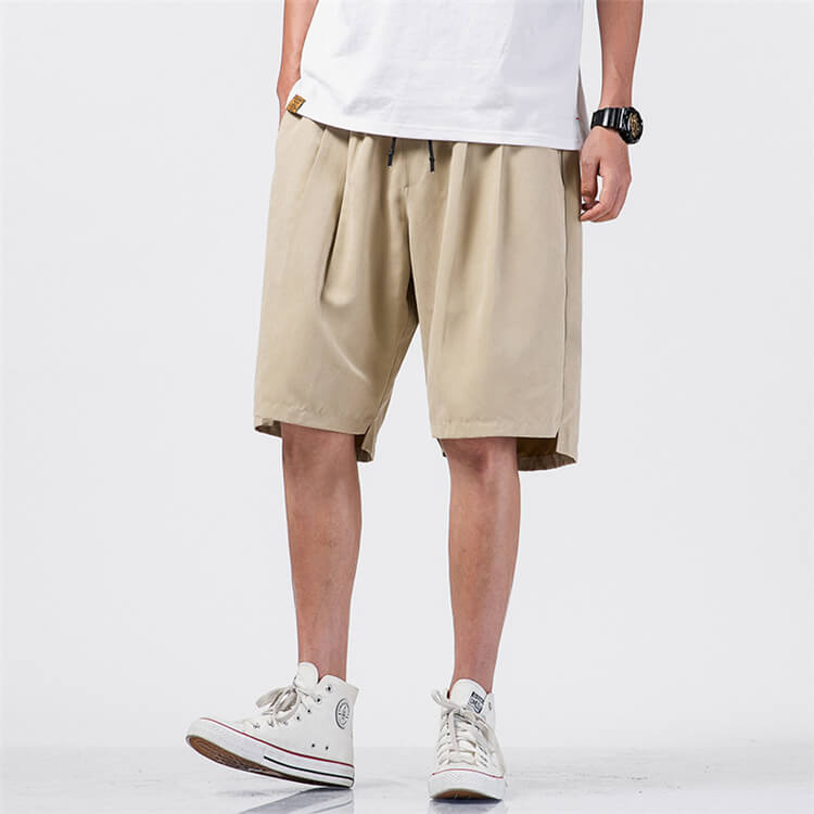 Wholesale M-5XL Men Fashion Solid Color Loose Beach Shorts