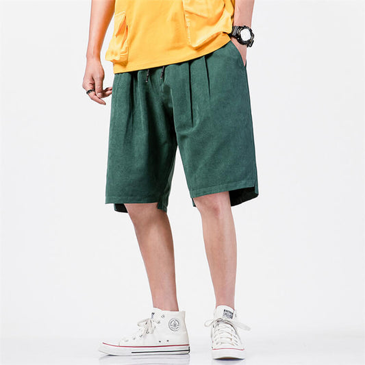 Wholesale M-5XL Men Fashion Solid Color Loose Beach Shorts