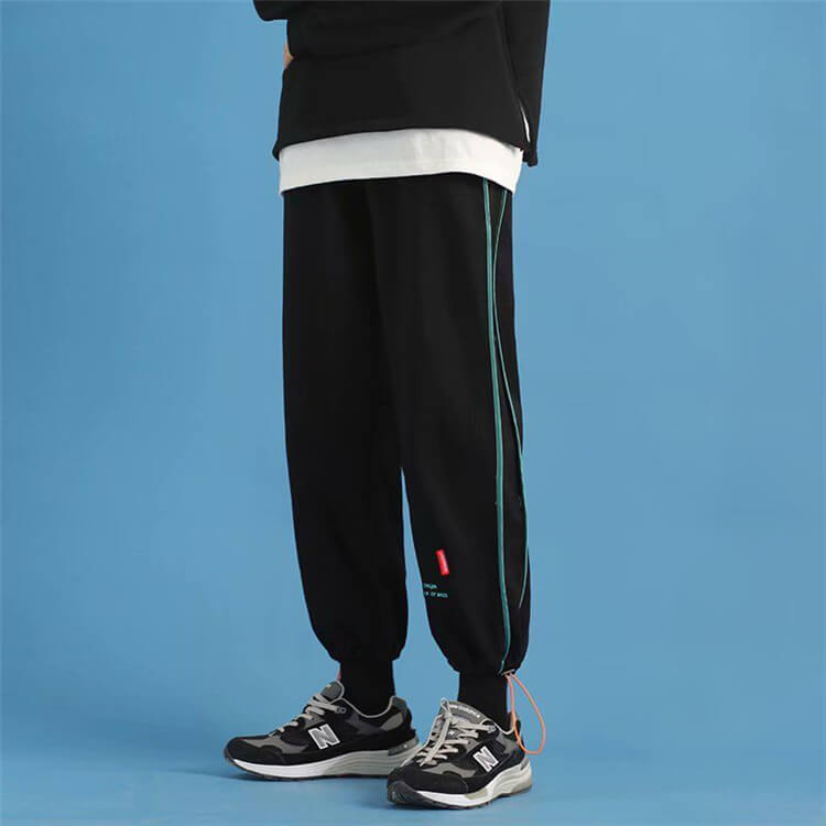 Wholesale S-3XL Men Fashion Color Blocking Patchwork Loose Jogger Pants