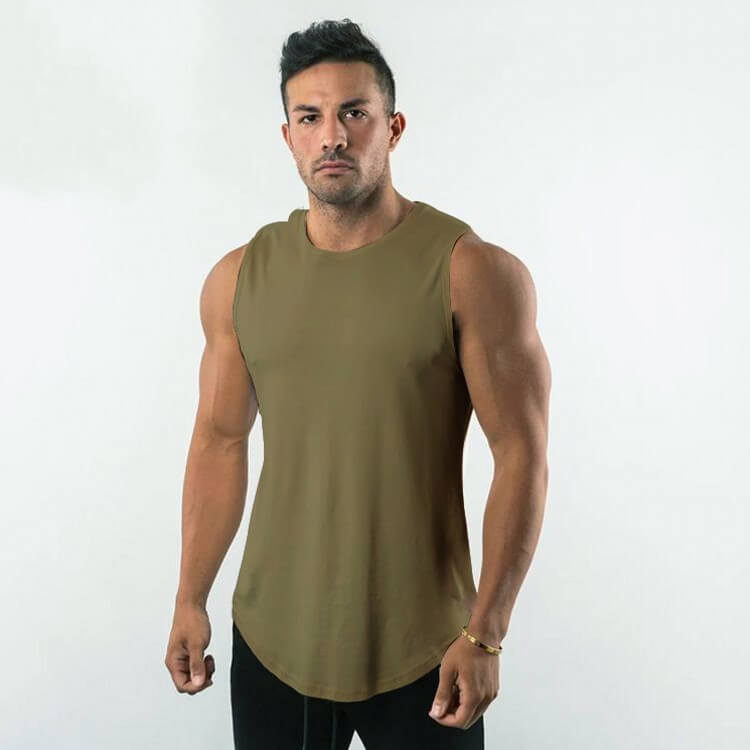 Wholesale M-3XL Men Fashion Candy Color Quick-Drying Tank Top