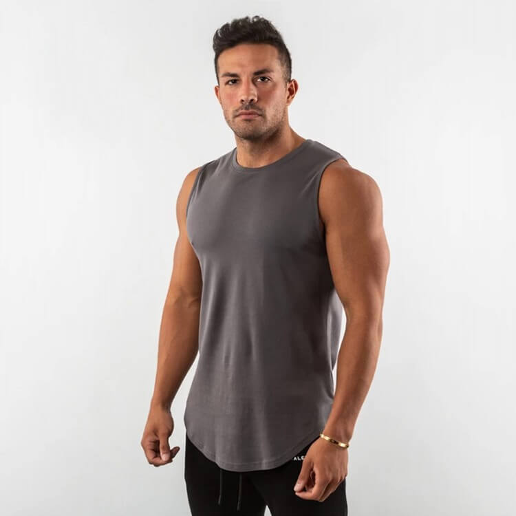 Wholesale M-3XL Men Fashion Candy Color Quick-Drying Tank Top