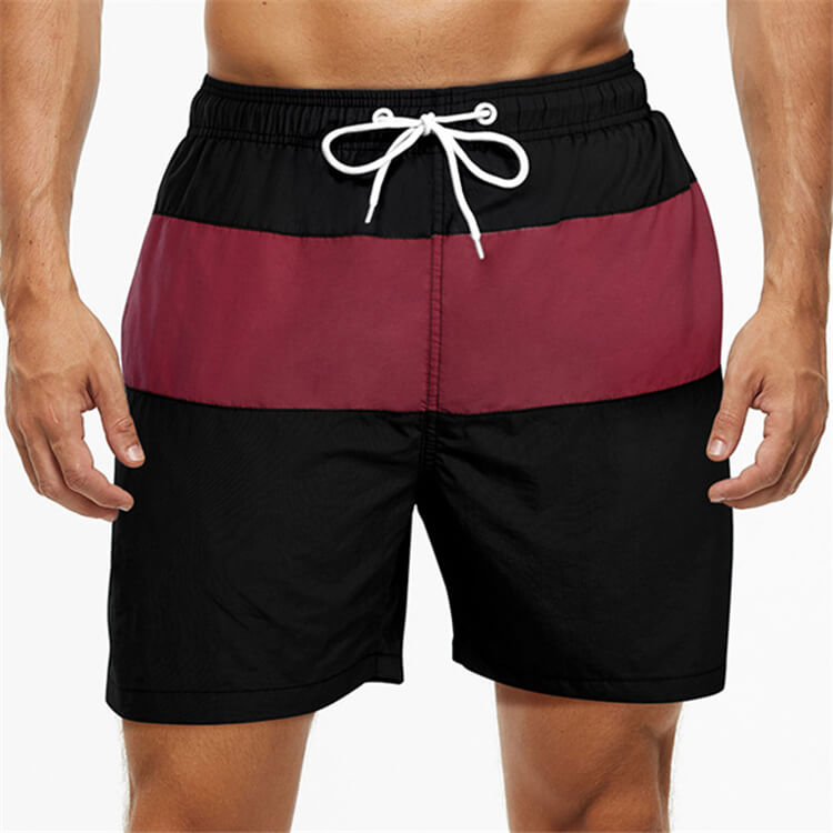 Wholesale M-3XL Men Fashion Color Blocking Patchwork Loose Beach Shorts