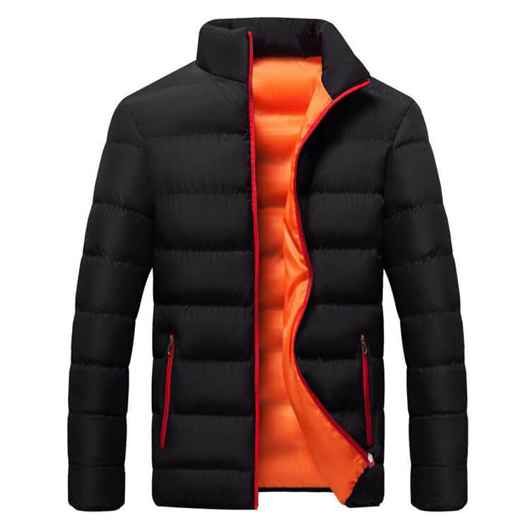 Wholesale M-6XL Men Fashion Color Blocking Zipper Long Sleeve Coat