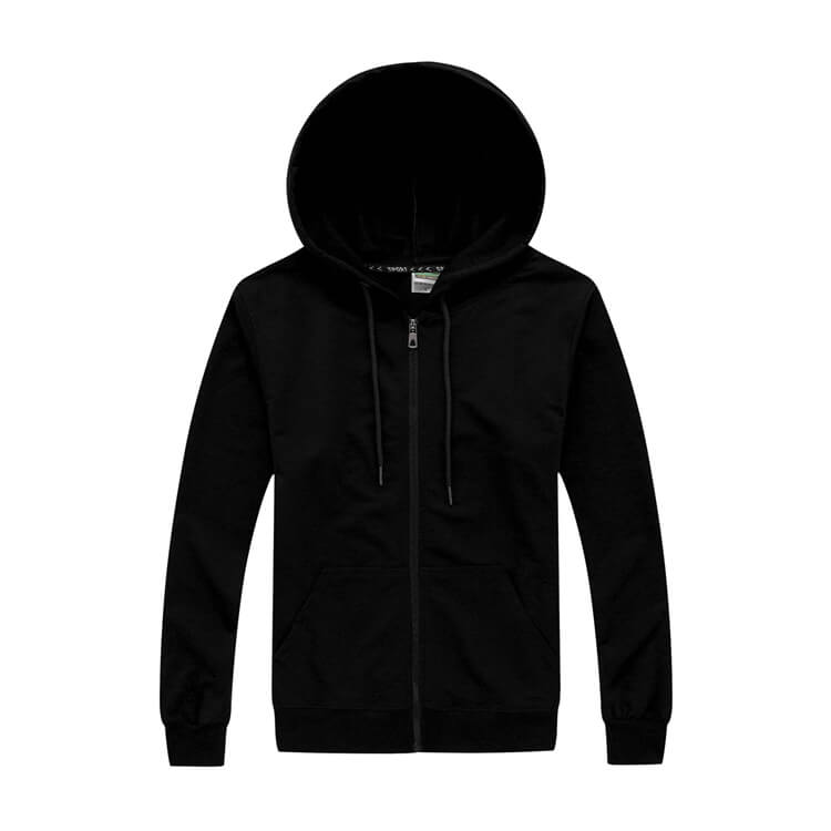 Wholesale S-4XL Men Fashion Solid Color Zipper Long Sleeve Hooded Coat