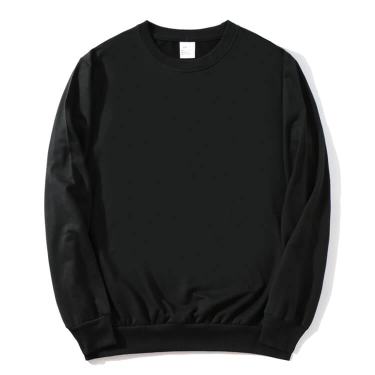 Wholesale S-4XL Men Fashion Solid Color Round Neck Long Sleeve Sweatshirt