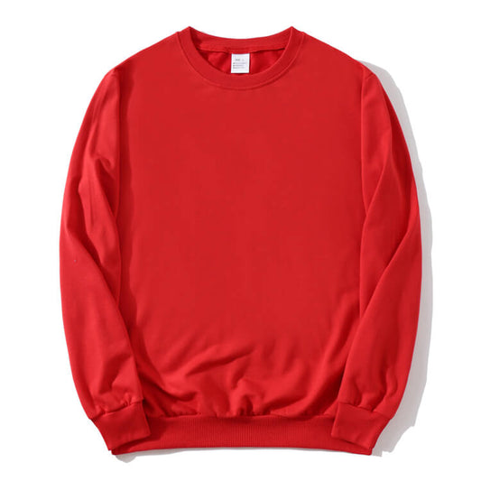 Wholesale S-4XL Men Fashion Solid Color Round Neck Long Sleeve Sweatshirt