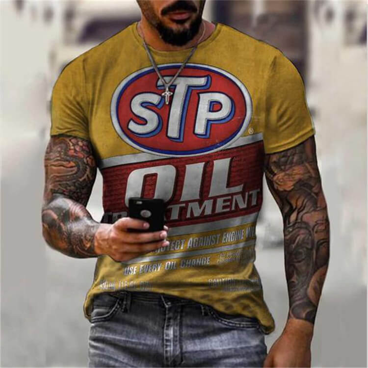 Wholesale 2XS-6XL Men Fashion Letter Printed Round Neck T-shirt