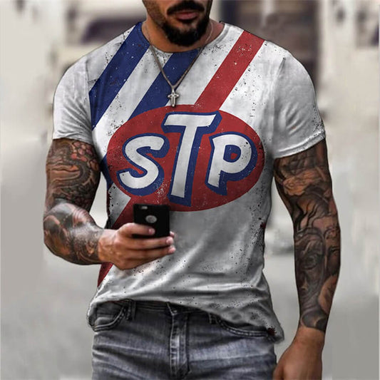 Wholesale 2XS-6XL Men Fashion Letter Printed Round Neck T-shirt