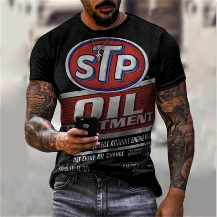 Wholesale 2XS-6XL Men Fashion Letter Printed Round Neck T-shirt