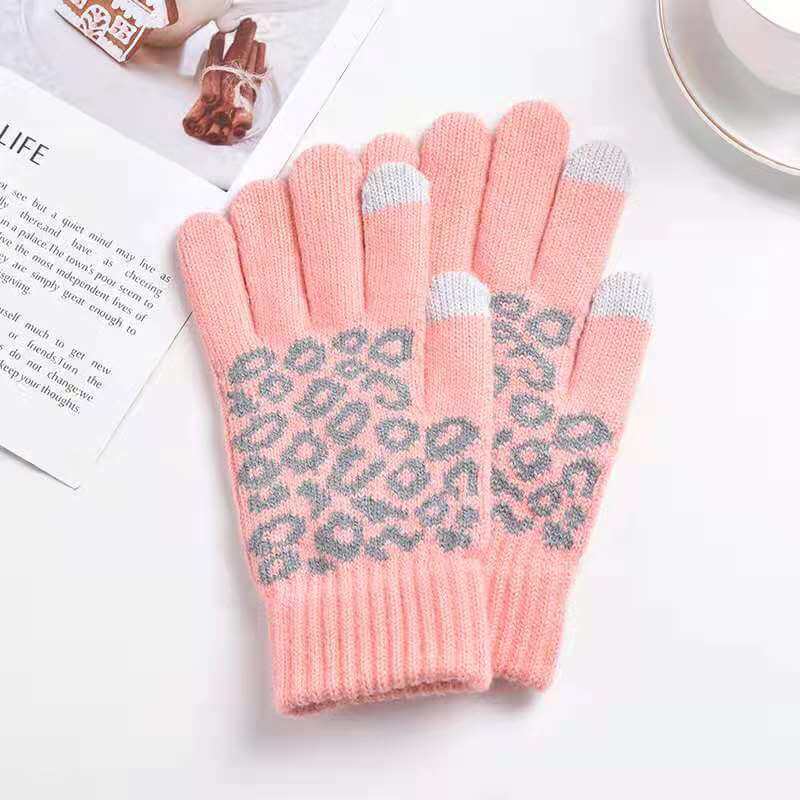 Wholesale Fashion Leopard Pattern Touch Screen Design Gloves