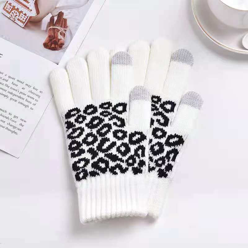 Wholesale Fashion Leopard Pattern Touch Screen Design Gloves