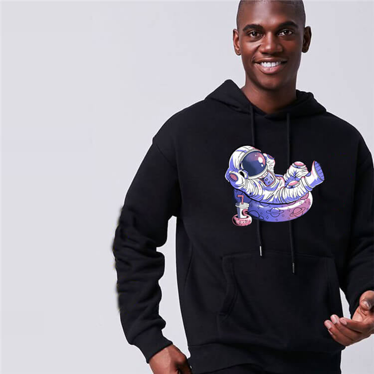 Wholesale S-3XL Men Creative Cartoon Astronaut Long Sleeve Hoodie