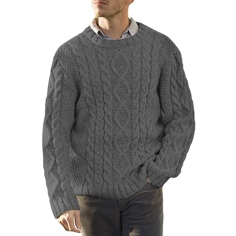 Wholesale M-XXL Men Round Neck Long Sleeve Knitwear