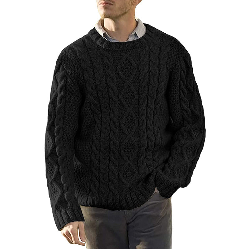 Wholesale M-XXL Men Round Neck Long Sleeve Knitwear