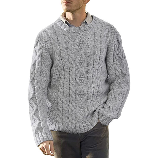 Wholesale M-XXL Men Round Neck Long Sleeve Knitwear